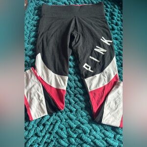 PINK Victoria's Secret Kids Black, White, and Red Leggings